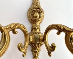 Best Pamono Vintage Gilt Bronze Wall Sconce in Candelabra Design, France, 1960s