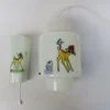 Discount Pamono Vintage Glass & Brass Bambi Wall & Ceiling Lamp Set from Doria Leuchten, Set of 2