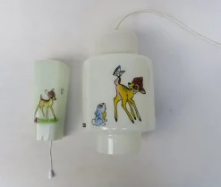 Discount Pamono Vintage Glass & Brass Bambi Wall & Ceiling Lamp Set from Doria Leuchten, Set of 2