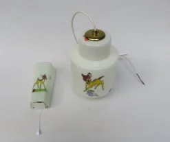 Discount Pamono Vintage Glass & Brass Bambi Wall & Ceiling Lamp Set from Doria Leuchten, Set of 2