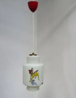 Discount Pamono Vintage Glass & Brass Bambi Wall & Ceiling Lamp Set from Doria Leuchten, Set of 2