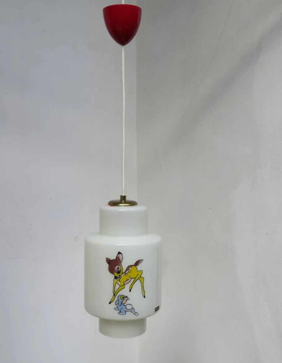 Discount Pamono Vintage Glass & Brass Bambi Wall & Ceiling Lamp Set from Doria Leuchten, Set of 2