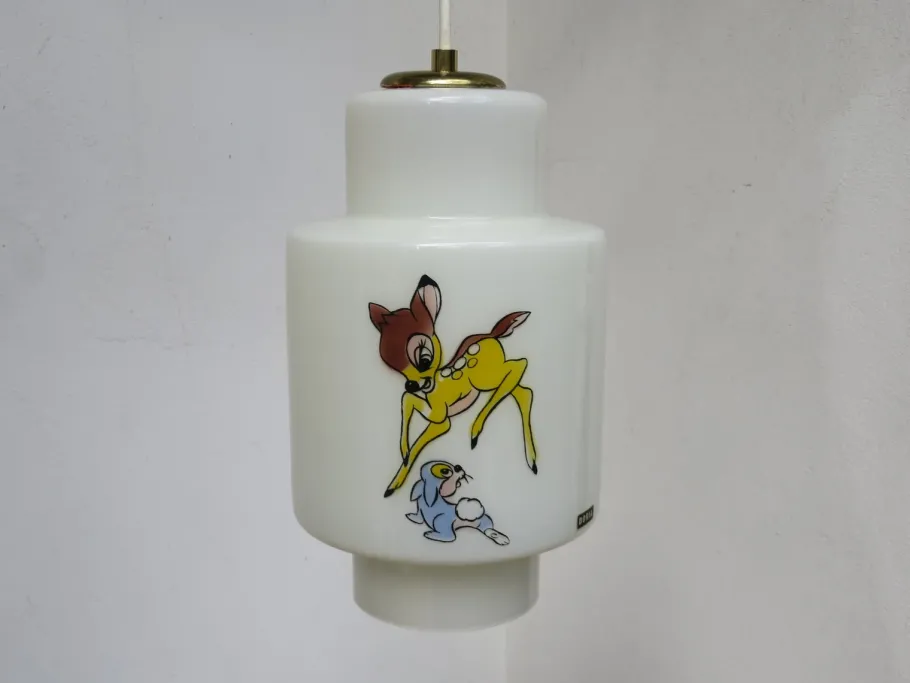 Discount Pamono Vintage Glass & Brass Bambi Wall & Ceiling Lamp Set from Doria Leuchten, Set of 2