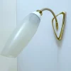 Best Pamono Vintage Glass and Brass Sconce, 1950s
