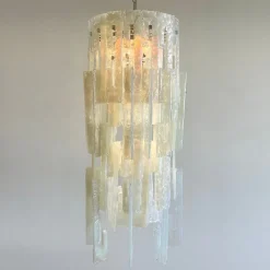 Clearance Pamono Vintage Glass Chandelier by Carlo Nason for AV Mazzega, 1960s
