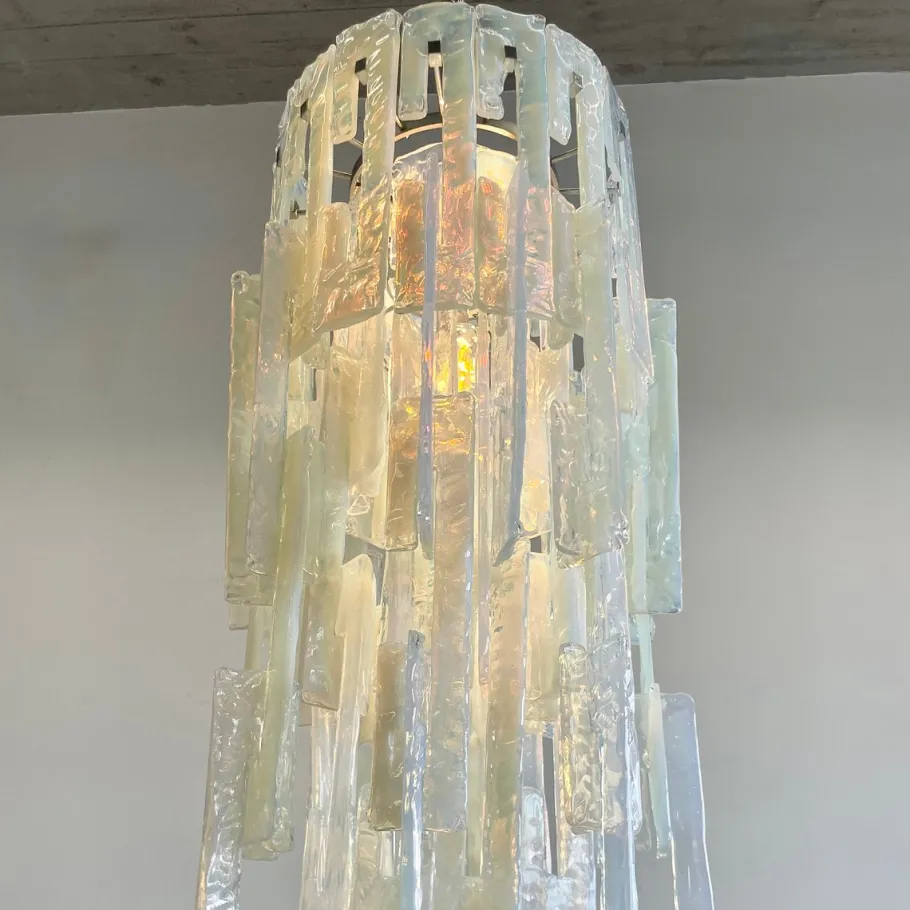 Clearance Pamono Vintage Glass Chandelier by Carlo Nason for AV Mazzega, 1960s