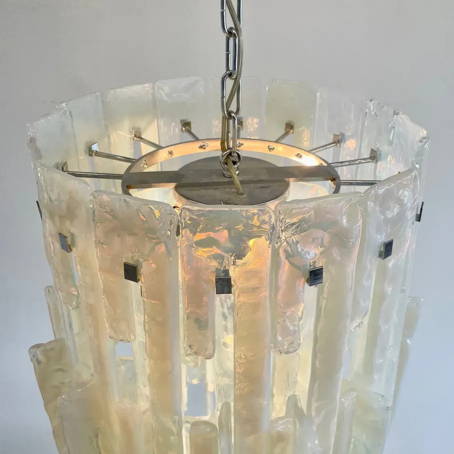 Clearance Pamono Vintage Glass Chandelier by Carlo Nason for AV Mazzega, 1960s