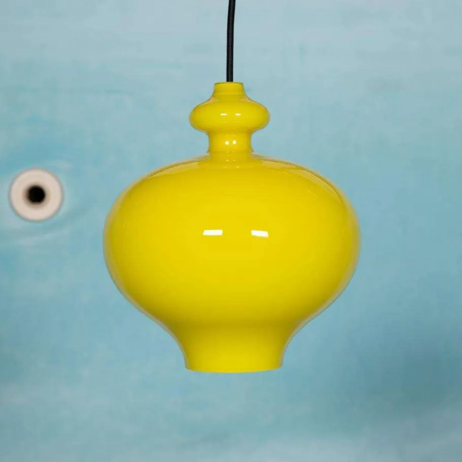 New Pamono Vintage Glass Hanging Lamp by Hans Agne Jakobssen