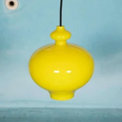 New Pamono Vintage Glass Hanging Lamp by Hans Agne Jakobssen