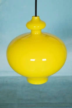New Pamono Vintage Glass Hanging Lamp by Hans Agne Jakobssen