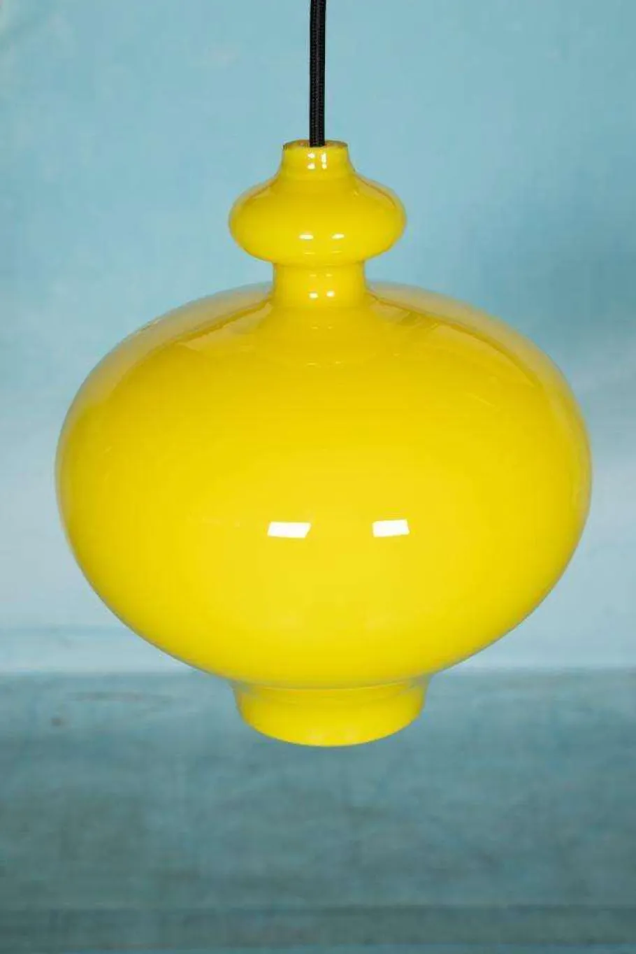 New Pamono Vintage Glass Hanging Lamp by Hans Agne Jakobssen