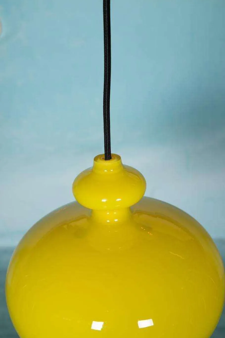 New Pamono Vintage Glass Hanging Lamp by Hans Agne Jakobssen