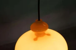 New Pamono Vintage Glass Hanging Lamp by Hans Agne Jakobssen