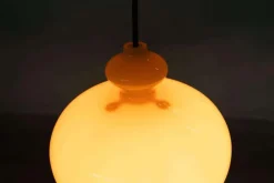New Pamono Vintage Glass Hanging Lamp by Hans Agne Jakobssen