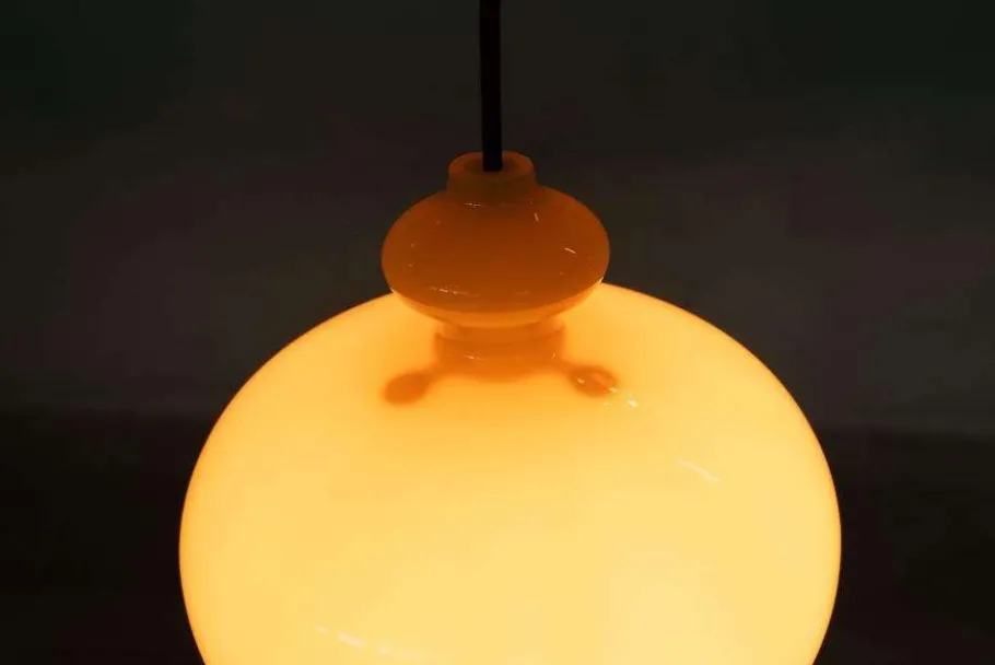 New Pamono Vintage Glass Hanging Lamp by Hans Agne Jakobssen