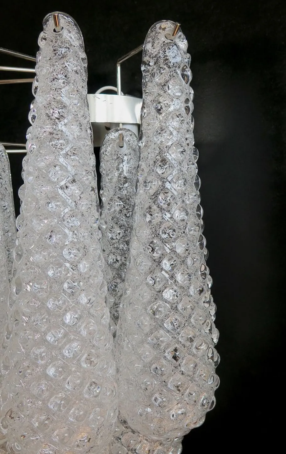 Clearance Pamono Vintage Glass Petals Drop Wall Sconces, 1990s, Set of 2