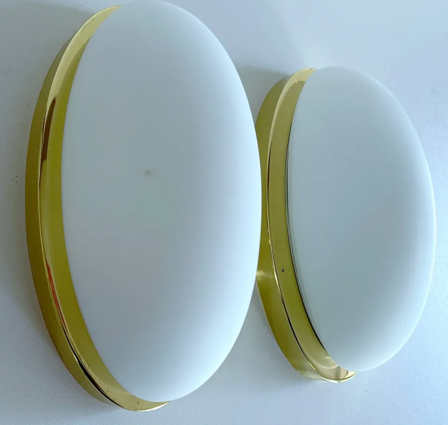 Pamono Vintage Glass Sconces from Limburg, Set of 2