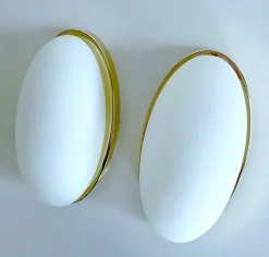 Pamono Vintage Glass Sconces from Limburg, Set of 2