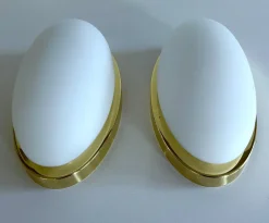 Pamono Vintage Glass Sconces from Limburg, Set of 2