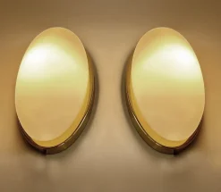 Pamono Vintage Glass Sconces from Limburg, Set of 2