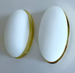 Pamono Vintage Glass Sconces from Limburg, Set of 2