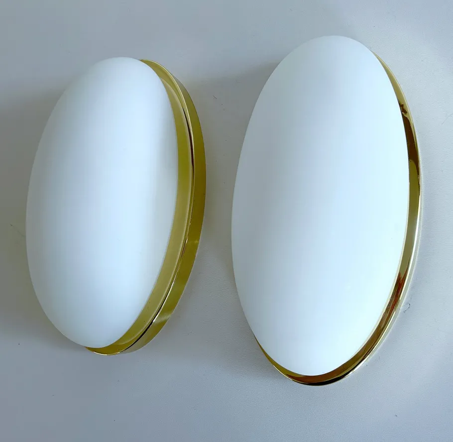 Pamono Vintage Glass Sconces from Limburg, Set of 2