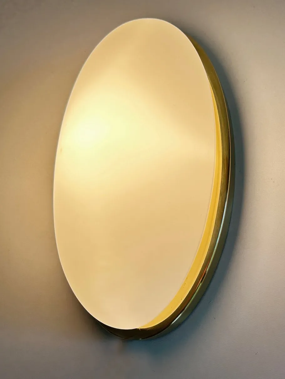 Pamono Vintage Glass Sconces from Limburg, Set of 2