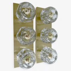 New Pamono Vintage Glass Sconces from Peill & Putzler, 1970s, Set of 2