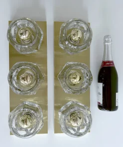 New Pamono Vintage Glass Sconces from Peill & Putzler, 1970s, Set of 2