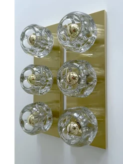 New Pamono Vintage Glass Sconces from Peill & Putzler, 1970s, Set of 2