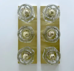 New Pamono Vintage Glass Sconces from Peill & Putzler, 1970s, Set of 2