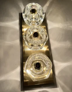New Pamono Vintage Glass Sconces from Peill & Putzler, 1970s, Set of 2