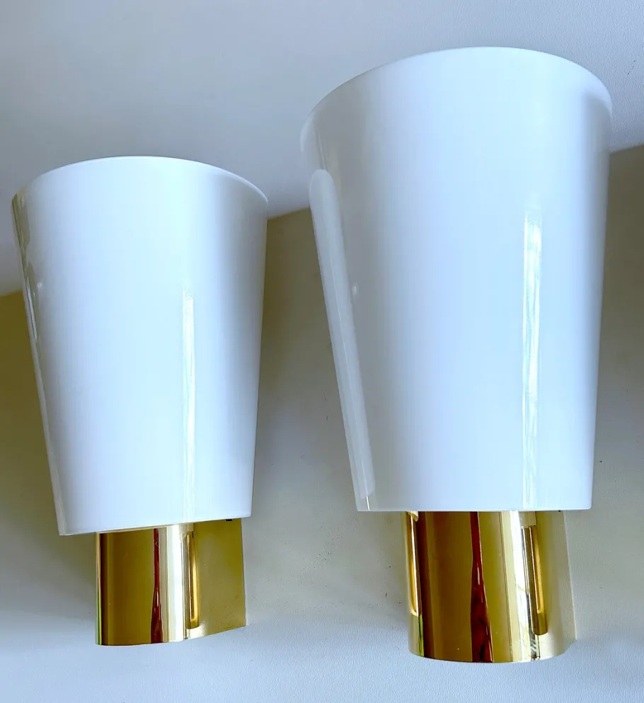 Pamono Vintage Glass Sconces from Limburg, Set of 2