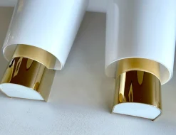 Pamono Vintage Glass Sconces from Limburg, Set of 2