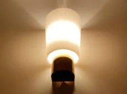 Pamono Vintage Glass Sconces from Limburg, Set of 2