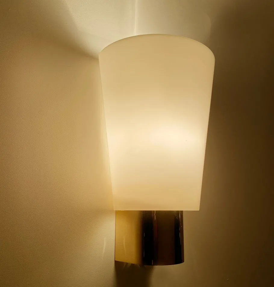 Pamono Vintage Glass Sconces from Limburg, Set of 2