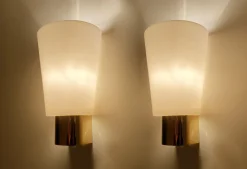 Pamono Vintage Glass Sconces from Limburg, Set of 2