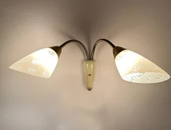 Discount Pamono Vintage Glass Sconces, 1950s, Set of 2