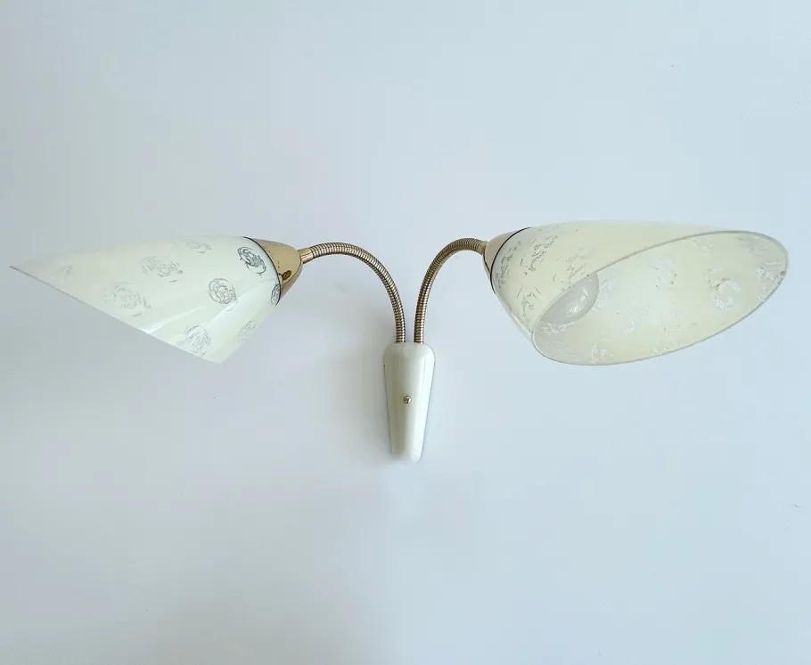 Discount Pamono Vintage Glass Sconces, 1950s, Set of 2