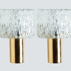 Hot Pamono Vintage Glass Torch Wall Sconces by Fagerlund for Orrefors, 1960s, Set of 2