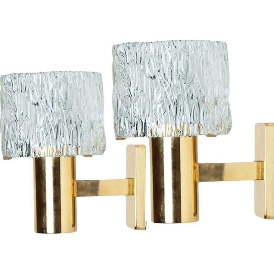 Hot Pamono Vintage Glass Torch Wall Sconces by Fagerlund for Orrefors, 1960s, Set of 2