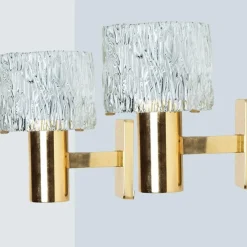 Hot Pamono Vintage Glass Torch Wall Sconces by Fagerlund for Orrefors, 1960s, Set of 2