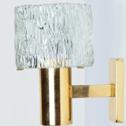 Hot Pamono Vintage Glass Torch Wall Sconces by Fagerlund for Orrefors, 1960s, Set of 2