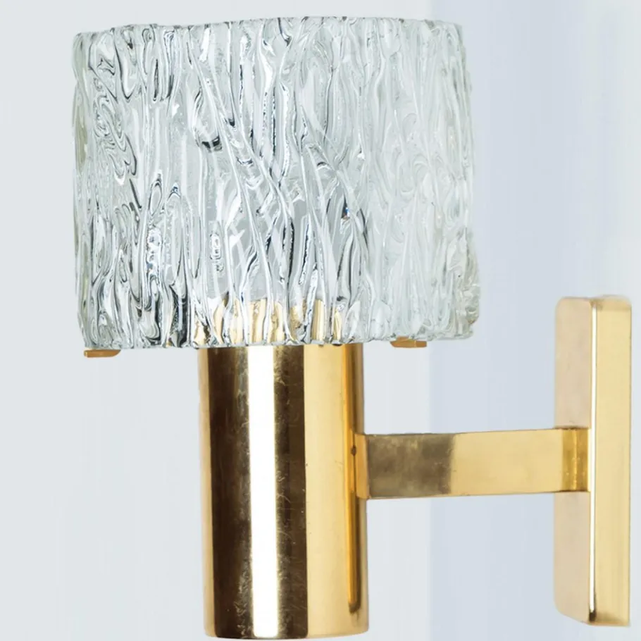 Hot Pamono Vintage Glass Torch Wall Sconces by Fagerlund for Orrefors, 1960s, Set of 2