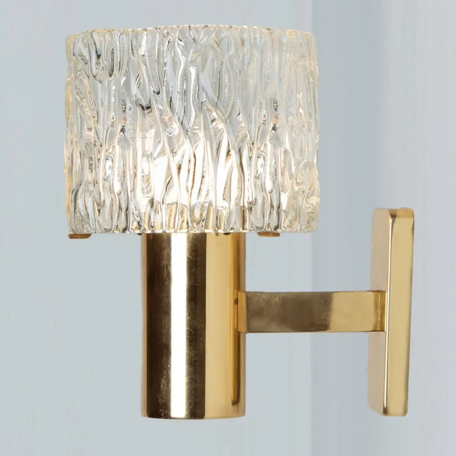 Hot Pamono Vintage Glass Torch Wall Sconces by Fagerlund for Orrefors, 1960s, Set of 2