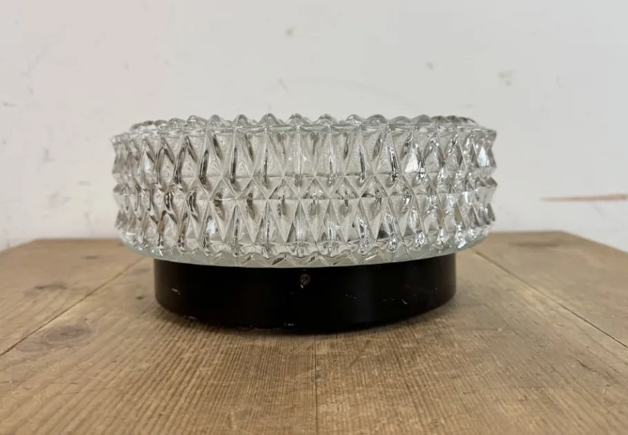 Best Pamono Vintage Glass Wall Light from Napako, 1970s