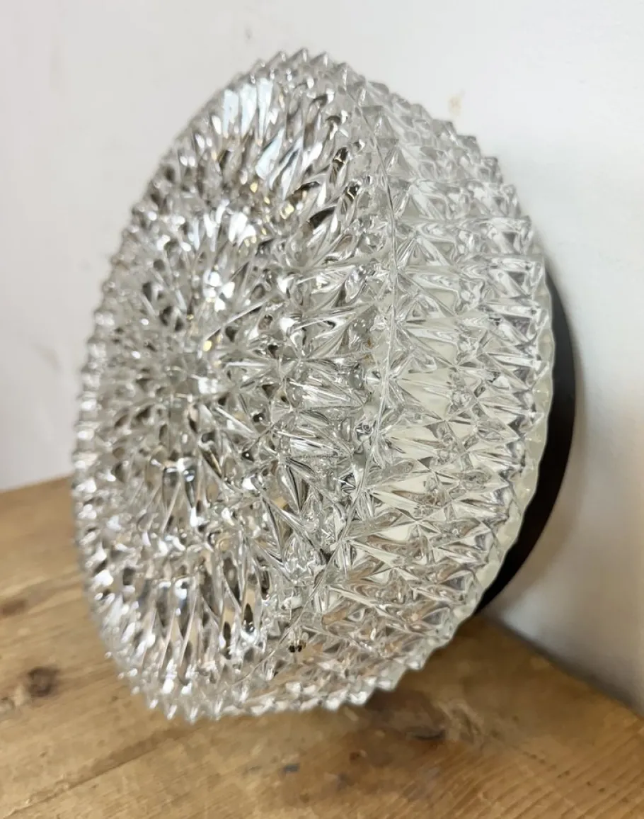 Best Pamono Vintage Glass Wall Light from Napako, 1970s