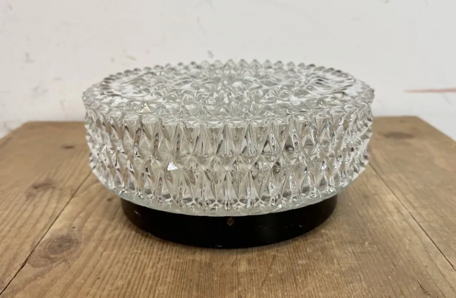 Best Pamono Vintage Glass Wall Light from Napako, 1970s