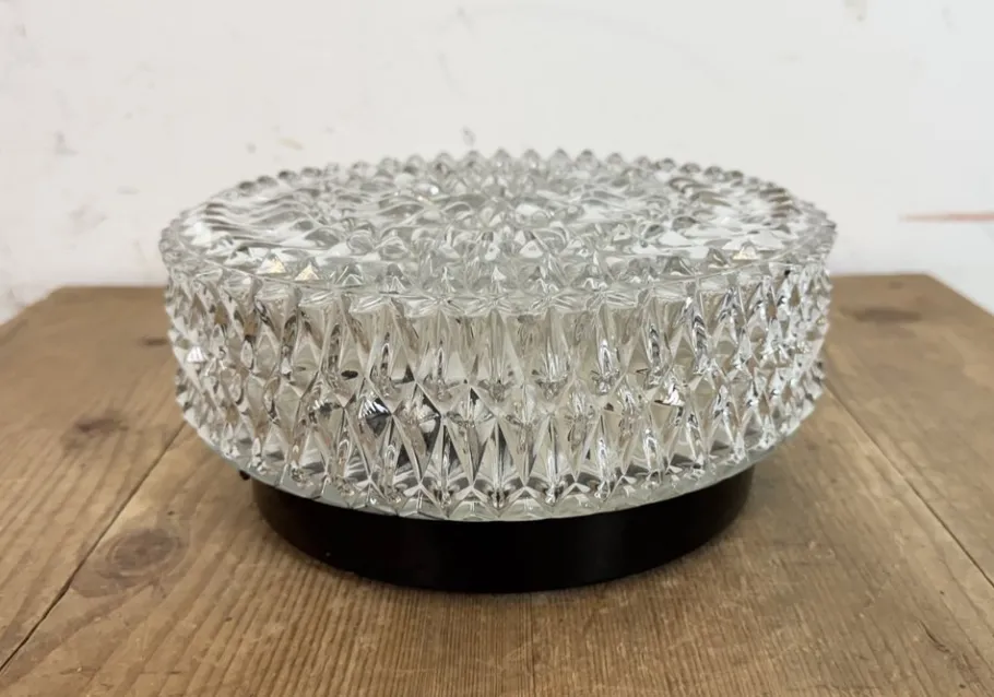 Best Pamono Vintage Glass Wall Light from Napako, 1970s