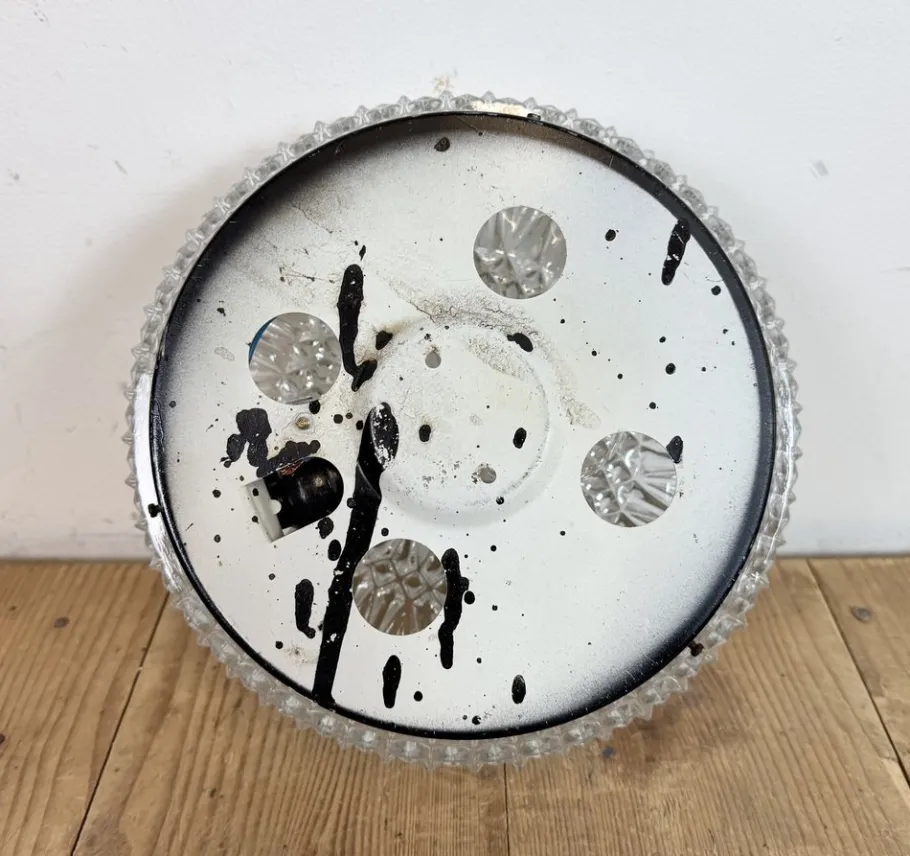 Best Pamono Vintage Glass Wall Light from Napako, 1970s